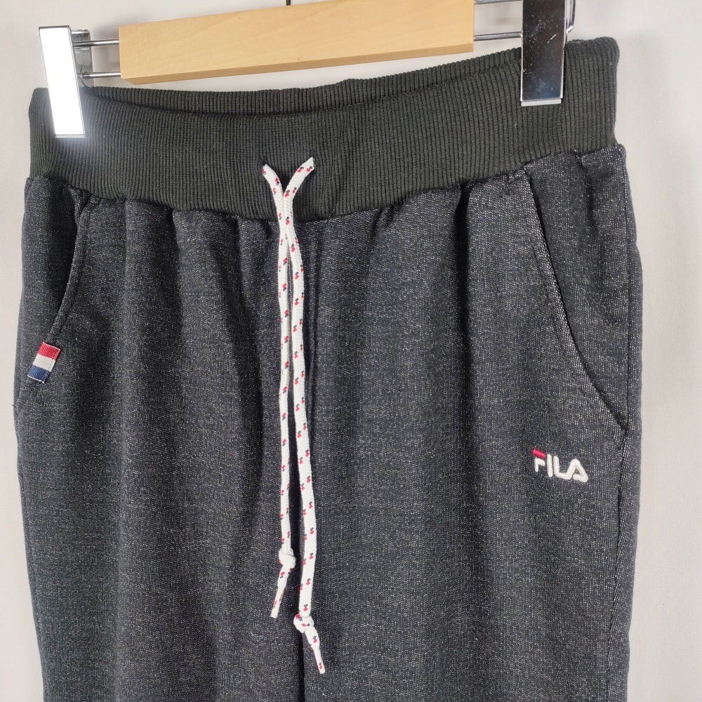  filler FILA sweat pants cropped pants capri pants M black group lady's used /EG