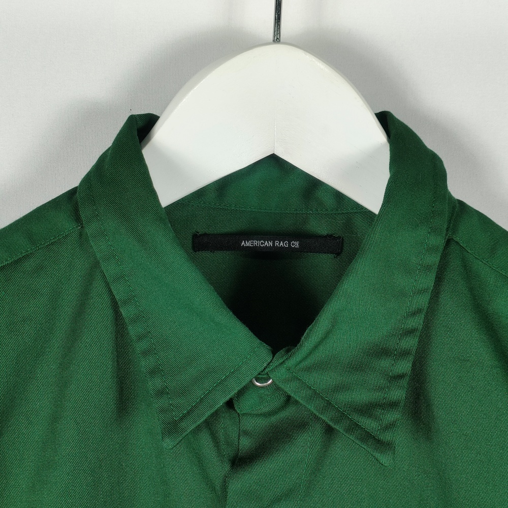 アメリカンラグシー AMERICAN RAG CIE シャツ ワッペン 刺繍 七分袖 1 グリーン メンズ 中古 /EJ