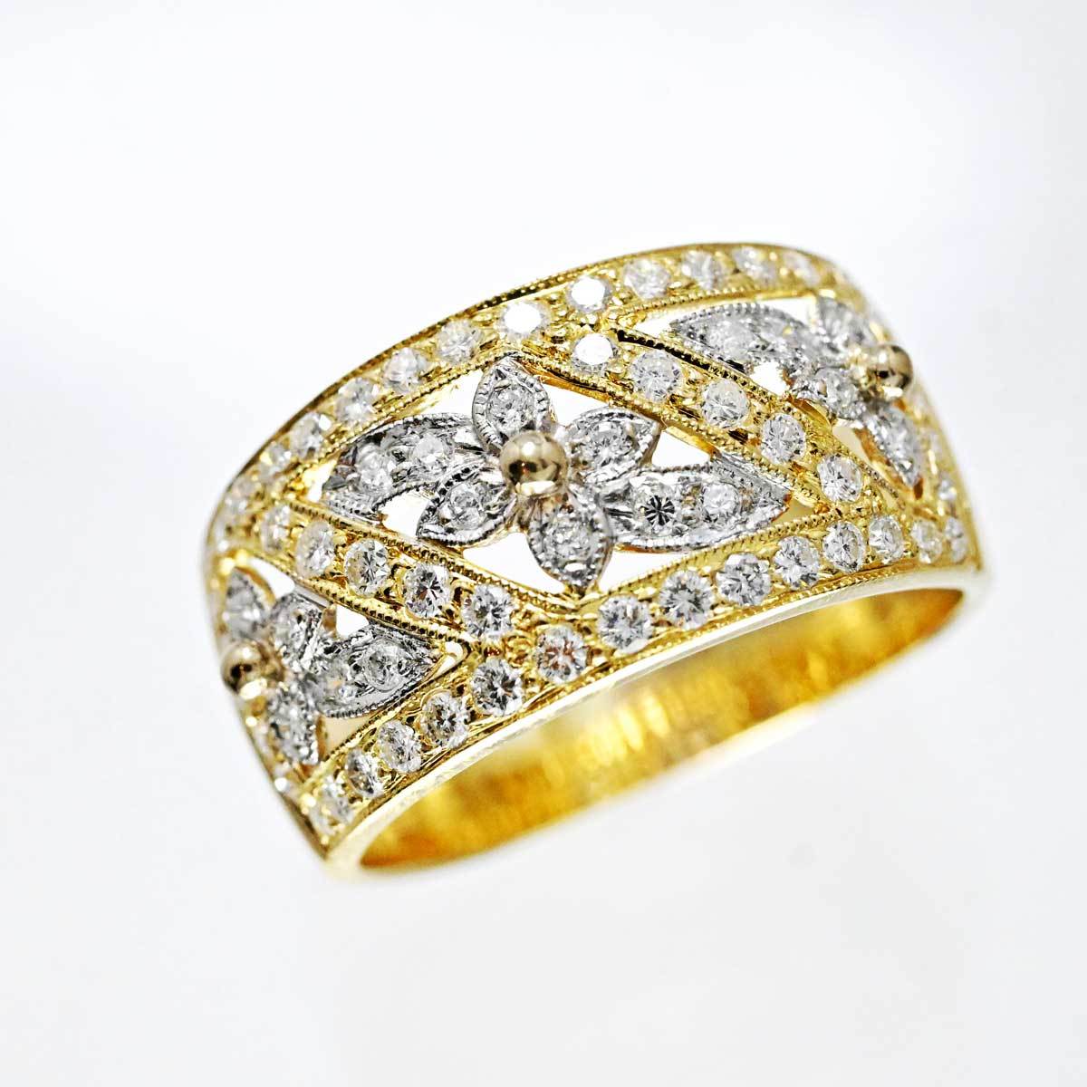 3074* Ponte Vecchio Ponte Vecchio K18YG yellow gold diamond 0.64ct ring 14 number lady's 