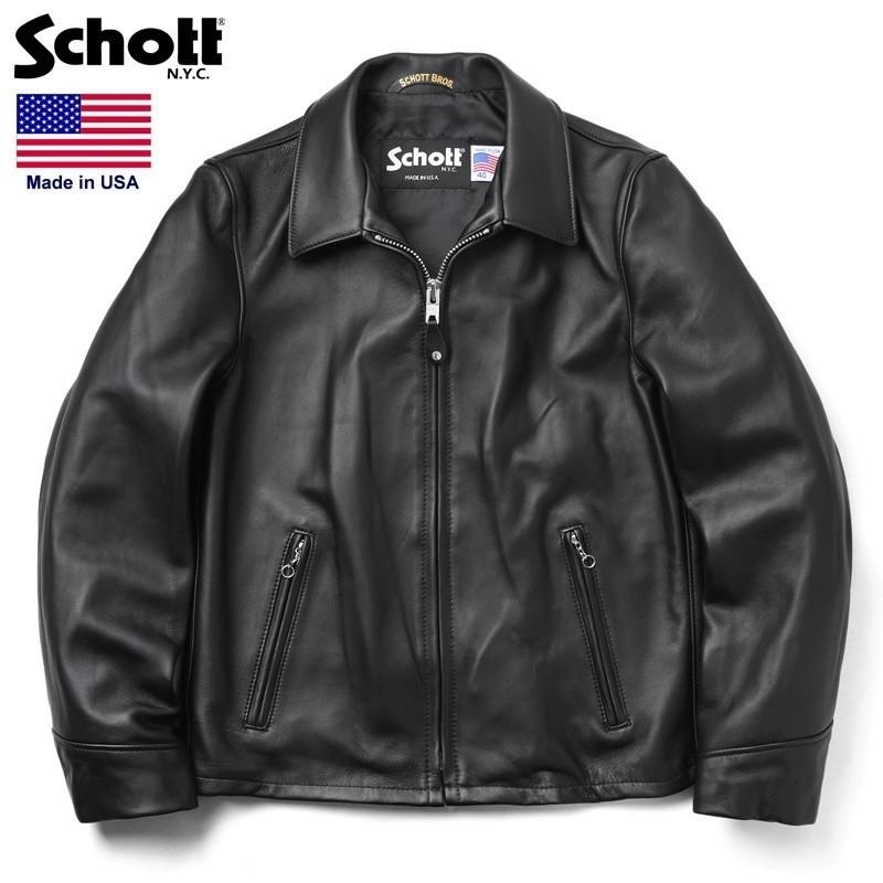 最新情報 schott 223us トラッカージャケット ラムレザー 42サイズ