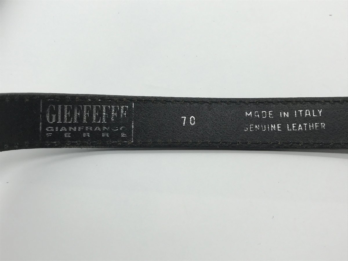 #[YS-1] Gianfranco Ferre GIANFRANCO FERRE belt # buckle separation un- possible leather black series 5 hole total length 88cm width 2,5cm [ including in a package possibility commodity ]#K