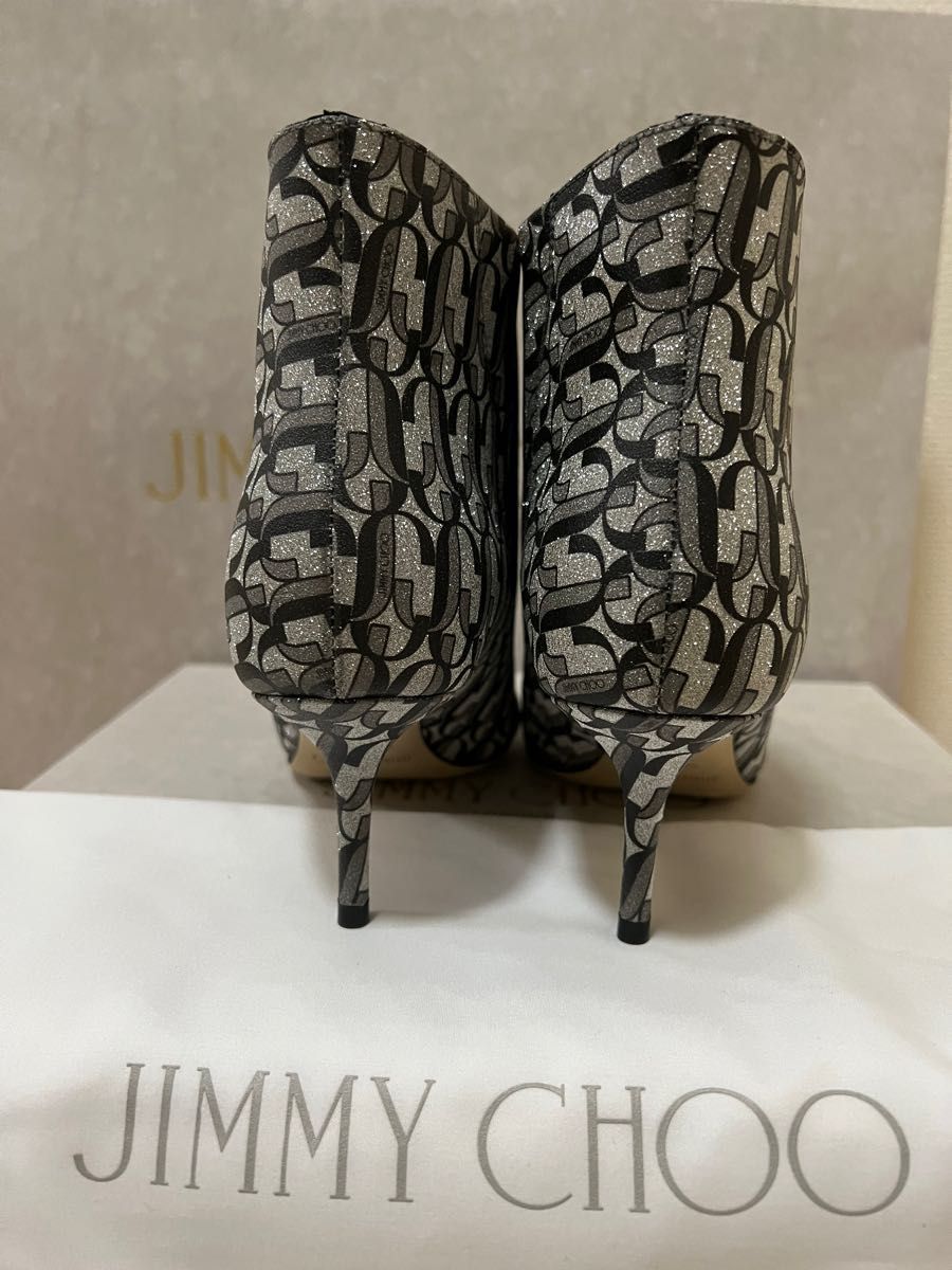 ジミーチュウ Jimmy Choo グリッター ブーティ　ブーツ　サイドボアブーツ ショートブーツ　36 23cm