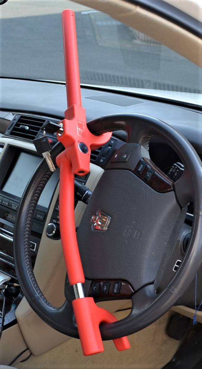  limited sale * anti-theft for * storage . convenient 2. folding type, conspicuous color strong material * form * springs steering wheel lock * free shipping *