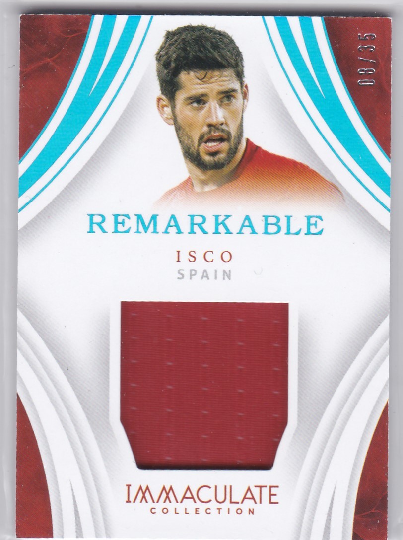 ISCO 2017 Panini IMMACULATE REMARKABLE Jersey /35 イスコ_画像1