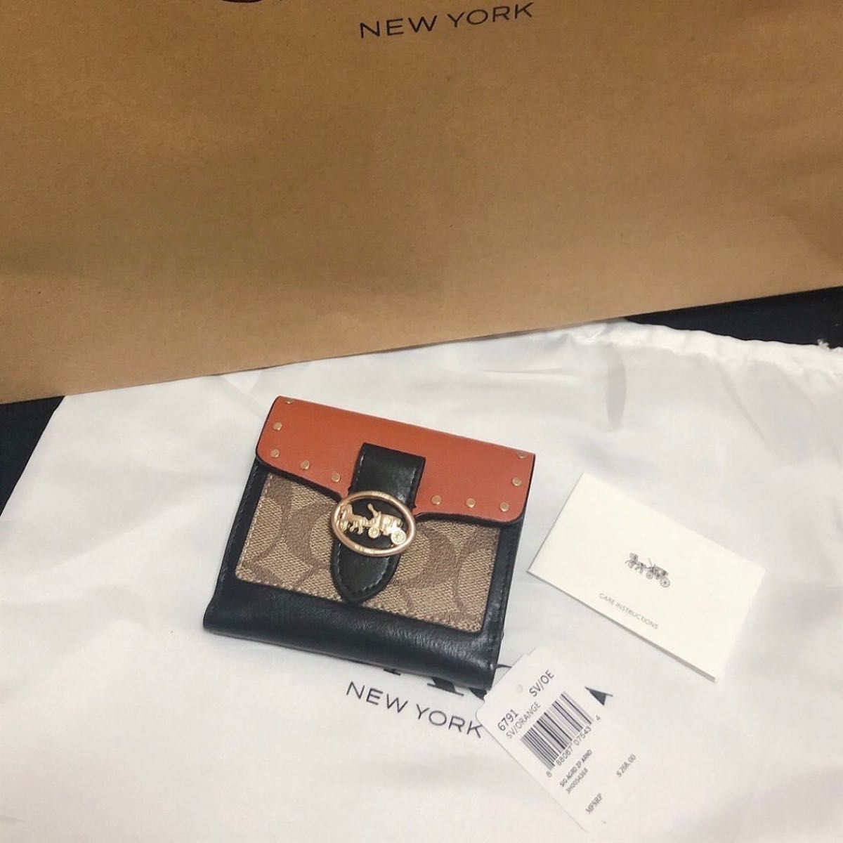 新品/未使用COACHコーチ 折り財布ジョージースモールウォレット