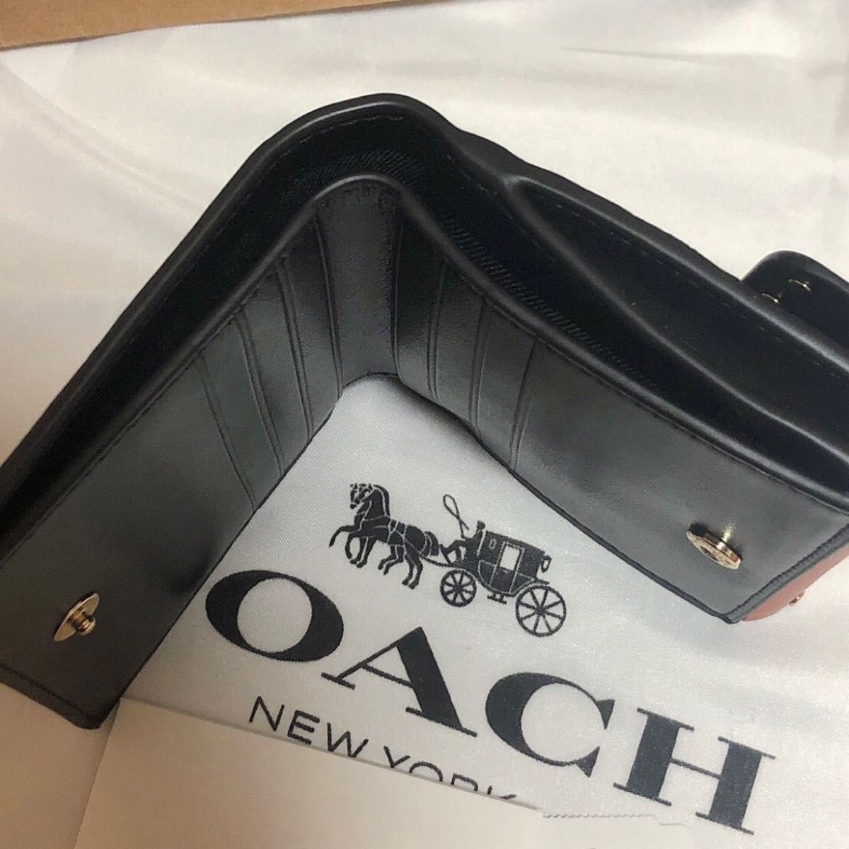 新品/未使用COACHコーチ 折り財布ジョージースモールウォレット