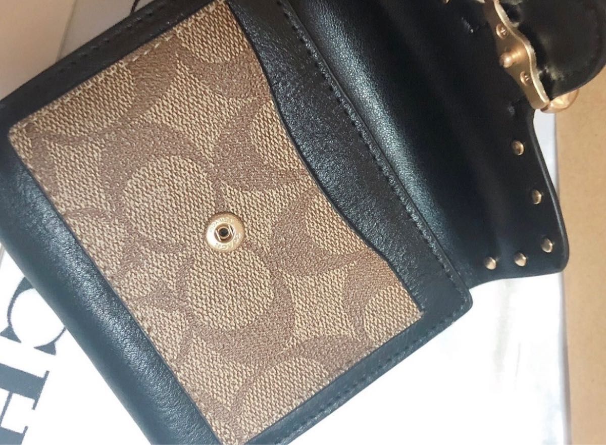 新品/未使用COACHコーチ 折り財布ジョージースモールウォレット