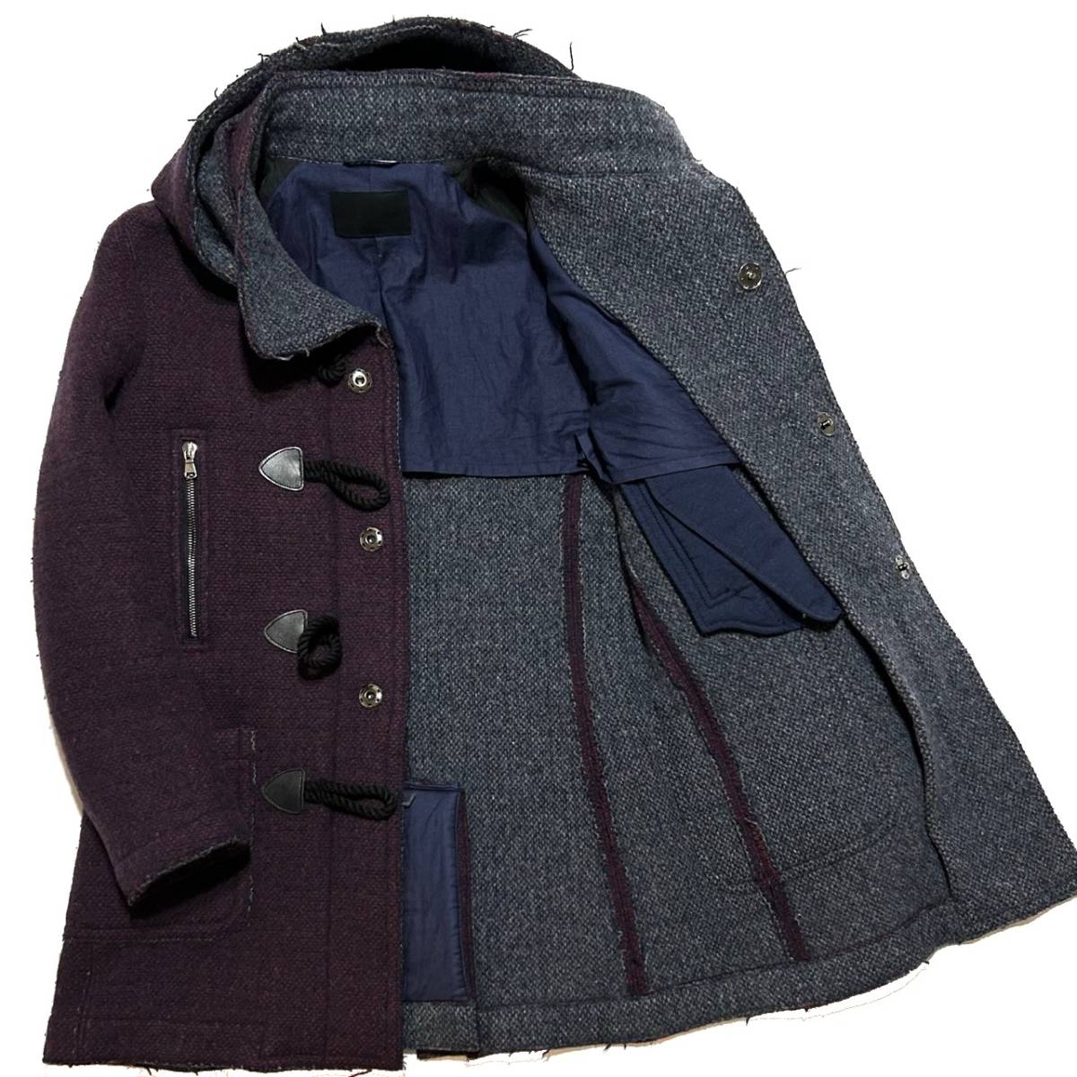 LEON掲載 定価9 2万 junhashimoto BLANKET DUFFLE COAT 2 ジュン LEON掲載 定価9 2万 junhashimoto BLANKET DUFFLE COAT 2 ジュン