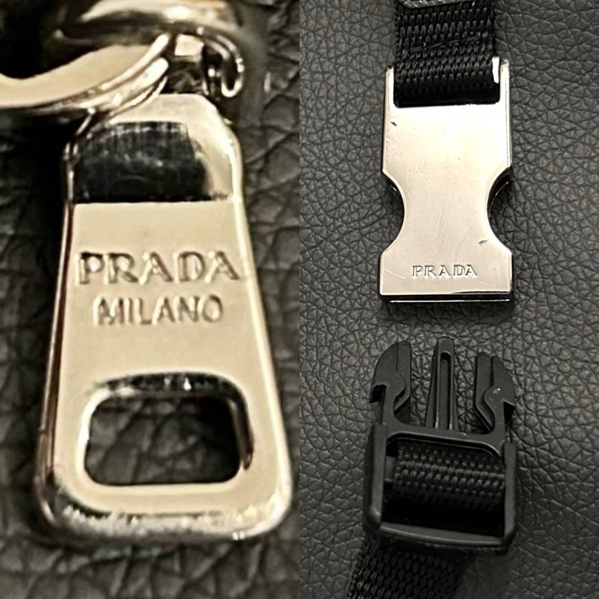 正規品 PRADA ナイロンポーチ付スマートフォンケース ブラック 黒