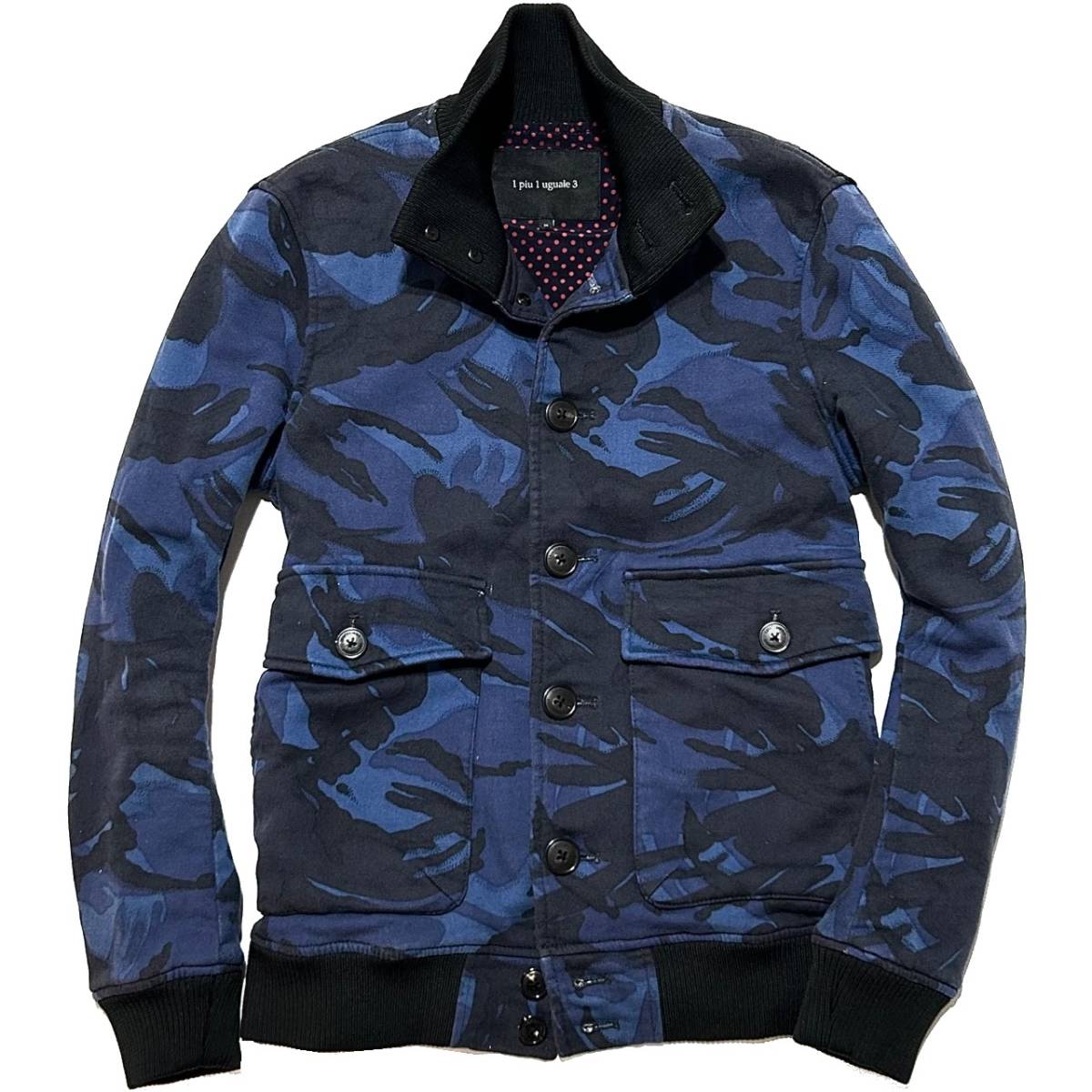 LEON掲載 定価7.3万 1piu1uguale3 STRETCH NEW WAVE CAMO VALSTAR JACKET Ⅲ S スウェットカモフラバルスタージャケットブルゾン akm wjk