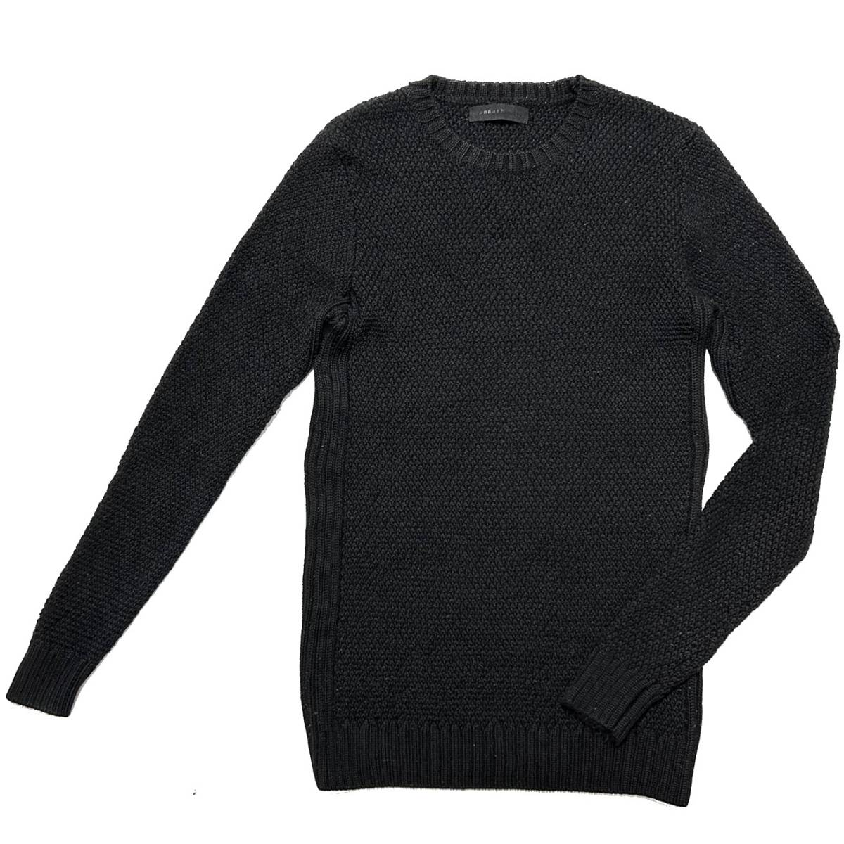 定価3 6万 junhashimoto POWDER WOOL BASKET C NECK KNIT 2 黒 ジュン