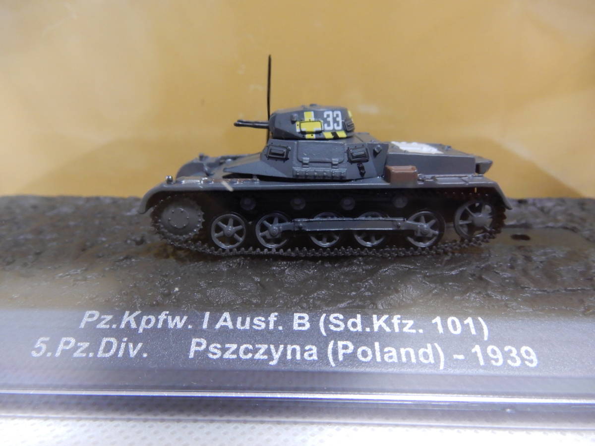 1/72 コンバットタンクコレクション 72 Ⅰ号戦車 B型 ドイツ陸軍 第5装甲師団 ポーランド 1939年 デアゴスティーニ IXO イクソ_画像2