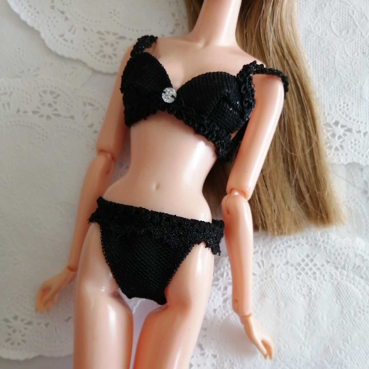tia***:. doll for momoko size Ran Jerry bla shorts set underwear underwear black black 1/6 doll 
