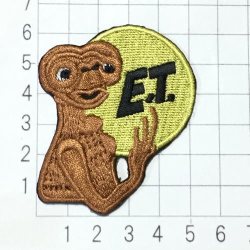 2枚セット デッドストック　E.T イーティー アイロン ワッペン パッチ SF 映画 名作 スピルバーグ エイリアン 刺繍パッチ リペア_画像2