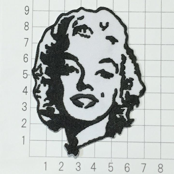 001　マリリン モンロー アイロン ワッペン セクシー レトロ アメリカン Marilyn Monroe 刺繍 パッチ リペア_画像2