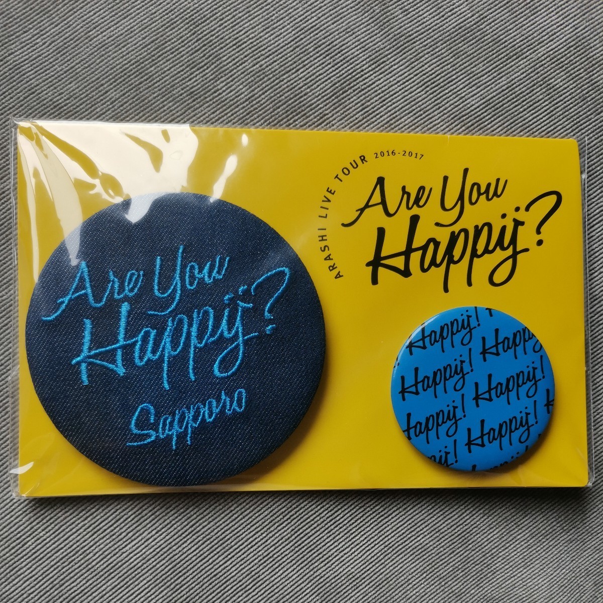 Are You Happy? 会場限定 缶バッジ 札幌 大野智 ブルー 青 アユハピ_画像1