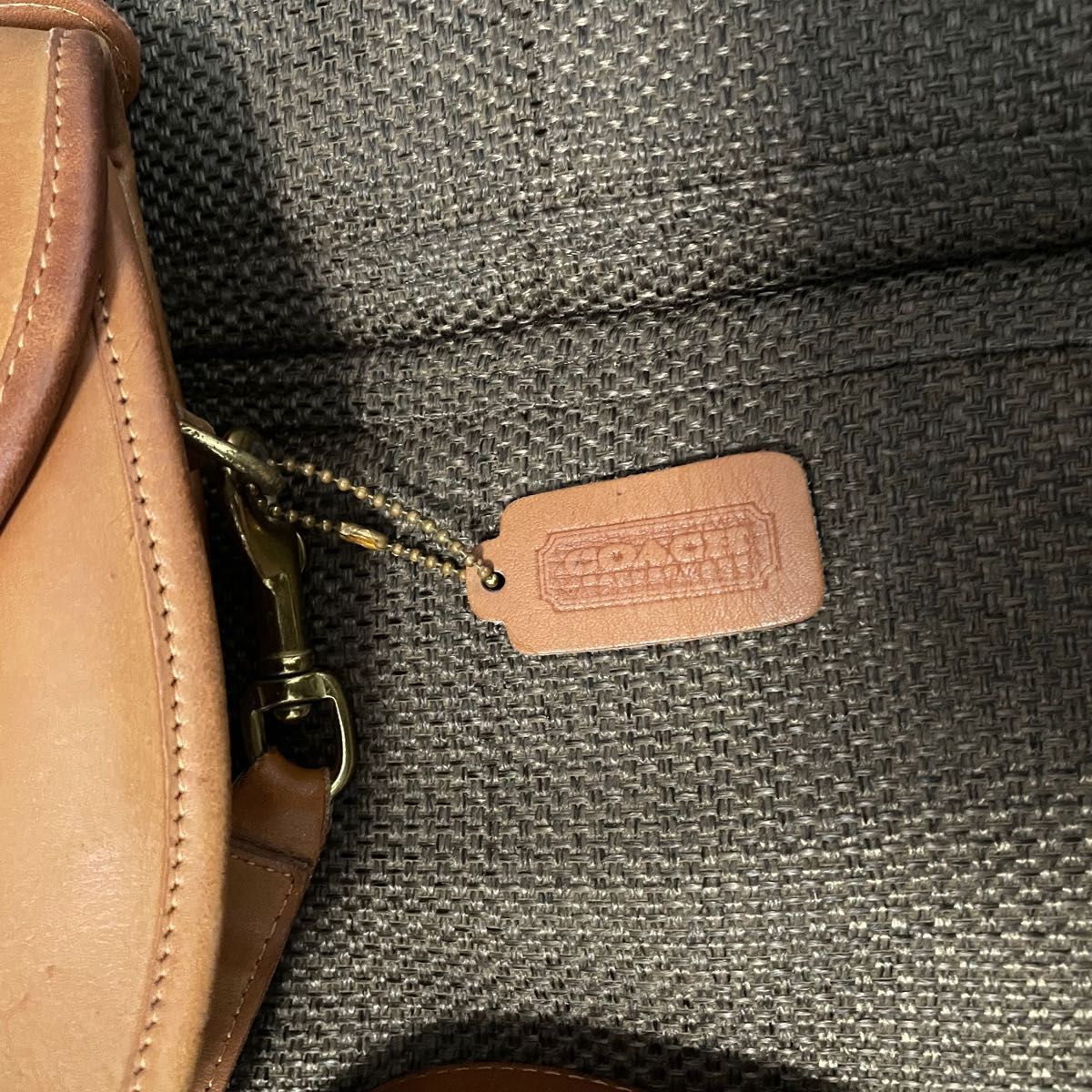 COACH オールドコーチ ショルダーバッグ オールレザー ブラウン　希少　レア　