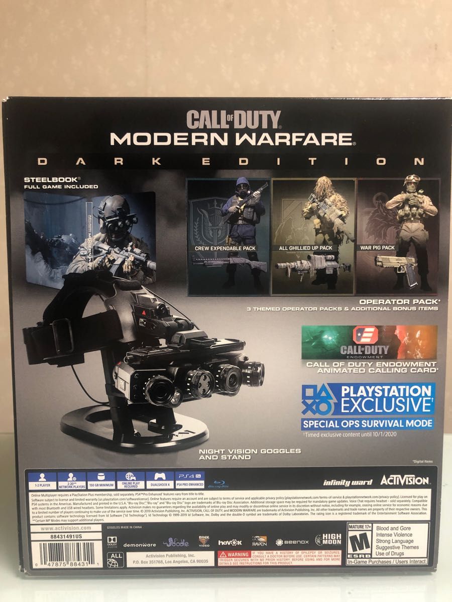 Call of Duty MW ナイトビションゴーグル 新品未使用｜Yahoo!フリマ