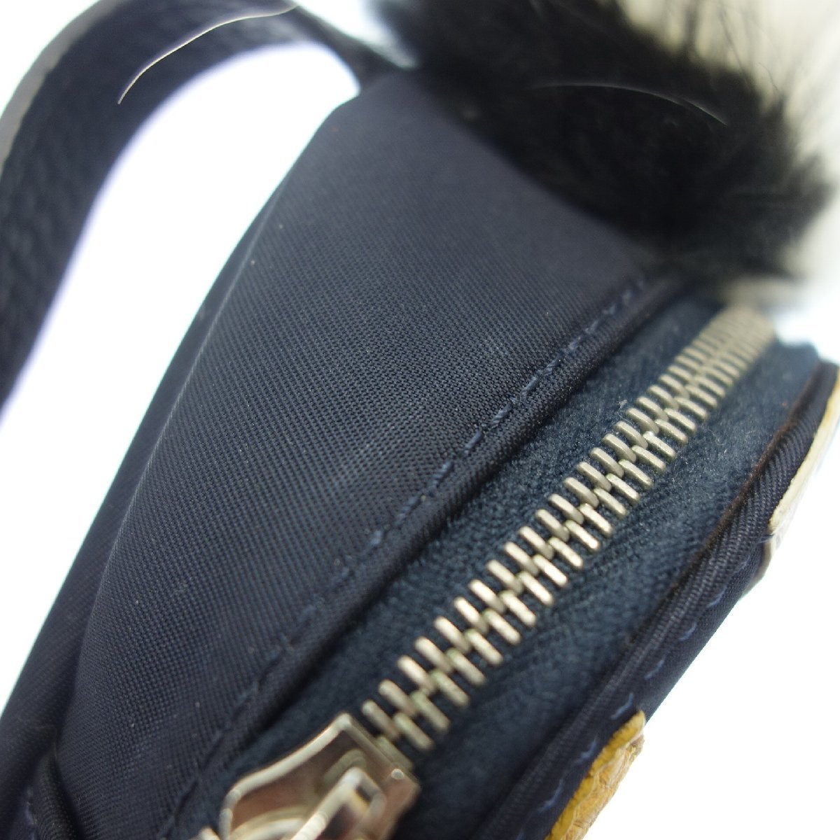  beautiful goods * Fendi bagz Monstar bag charm key holder navy blue FENDI[AFI18]