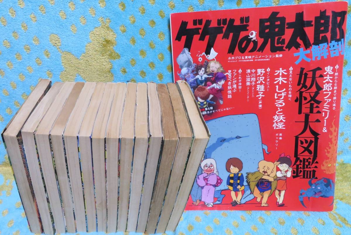 【水木しげる 鬼太郎関連15冊セット】「ゲゲゲの鬼太郎 少年マガジンコミックス版 第1-13.17巻」「ゲゲゲの鬼太郎 大解剖」