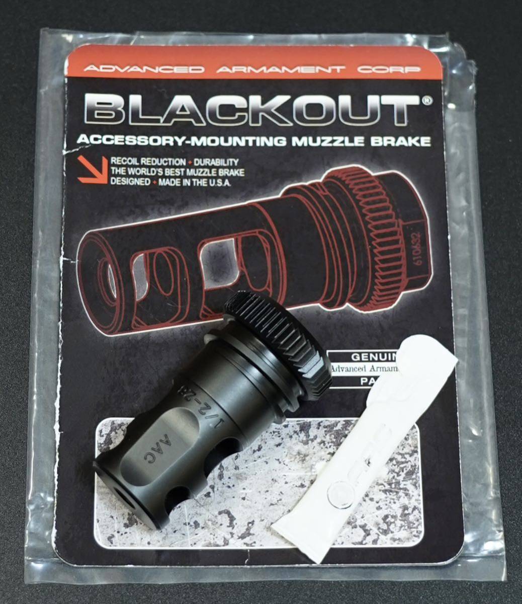 【実物】AAC BLACKOUT 51T AR-15 MUZZLE BRAKE 5.56 1/2X28 マズルブレーキ「SYSTEMA PTW INFINITY MWS VFC GHK WA M4 トレポン」の画像1