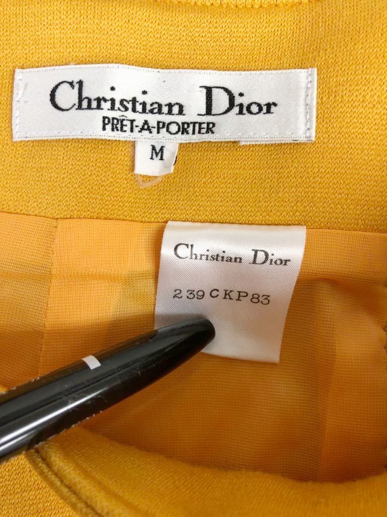 CHRISTIAN DIOR クリスチャンディオール　レディース　イエロー　ニット　タイトスカート ボトムス　M表記_画像3