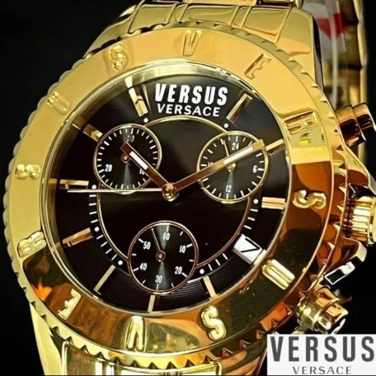 【ゴールド色！】Versus Versace/ベルサス ベルサーチ/メンズ腕時計/プレゼントに/男性用/ ヴェルサス ヴェルサーチ