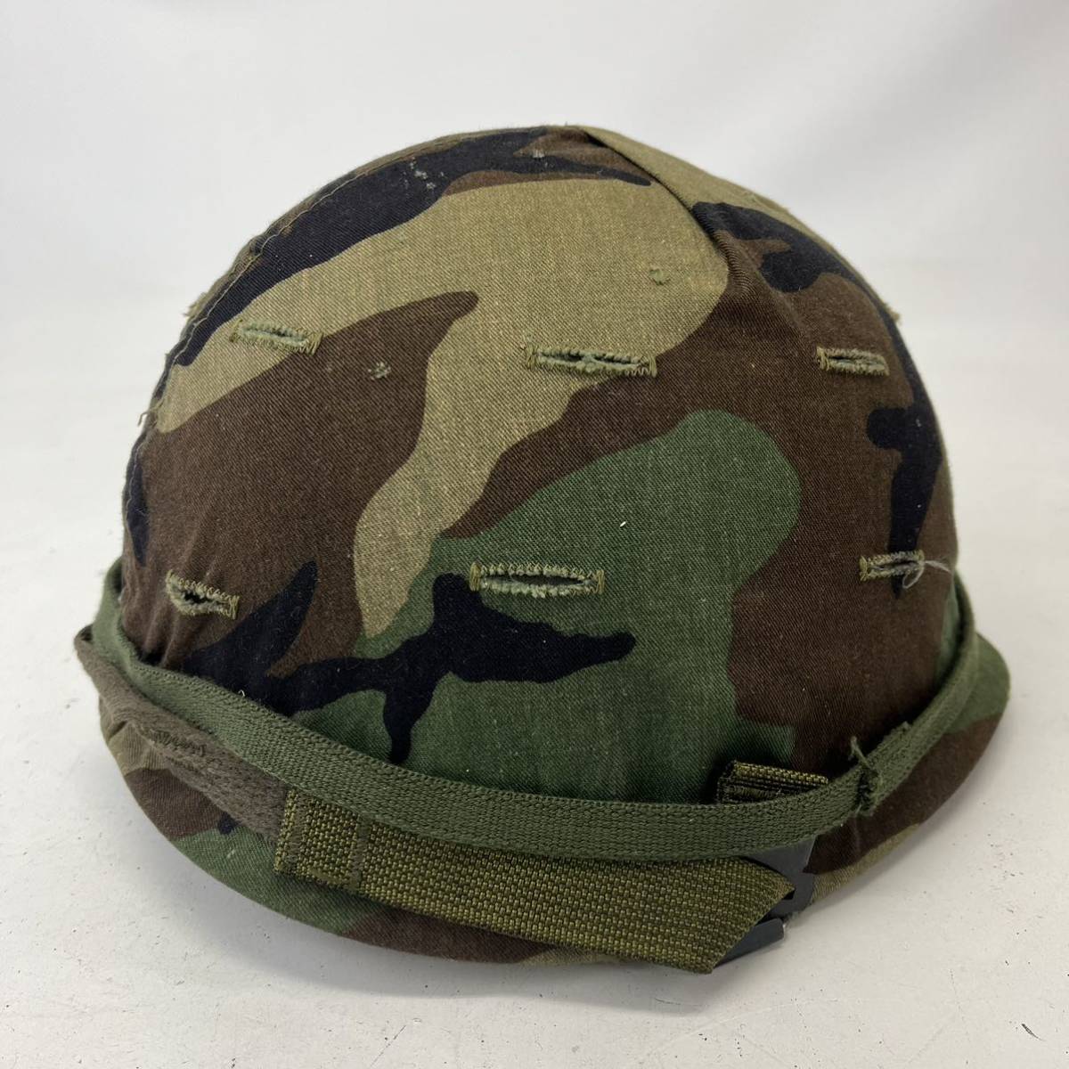 ☆希少・1円〜☆ 米軍 実物 M2 M1 ヘルメット ウッドランド パターン