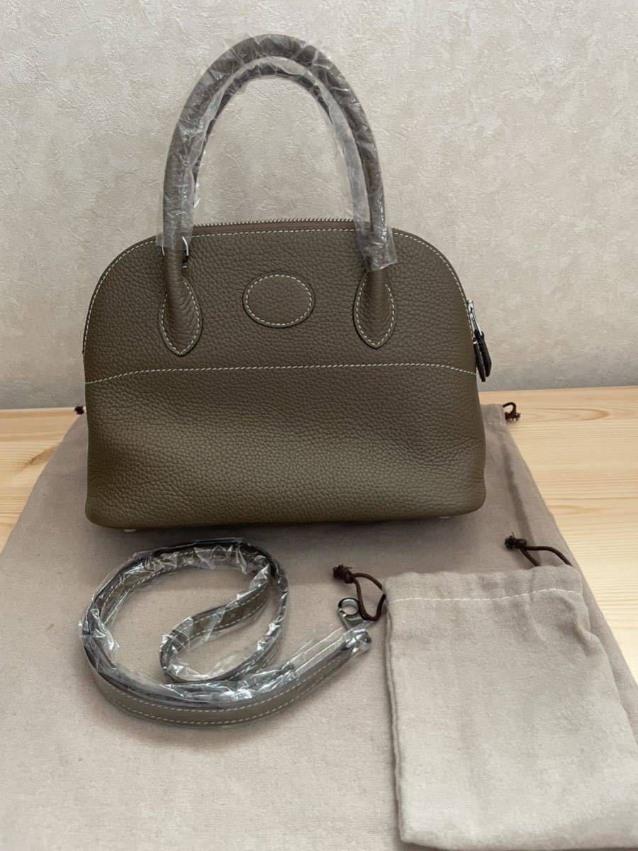  free shipping unused prompt decision premium leather Bugatti bag 27 size Rakuten 4U handbag shoulder bag e taupe 