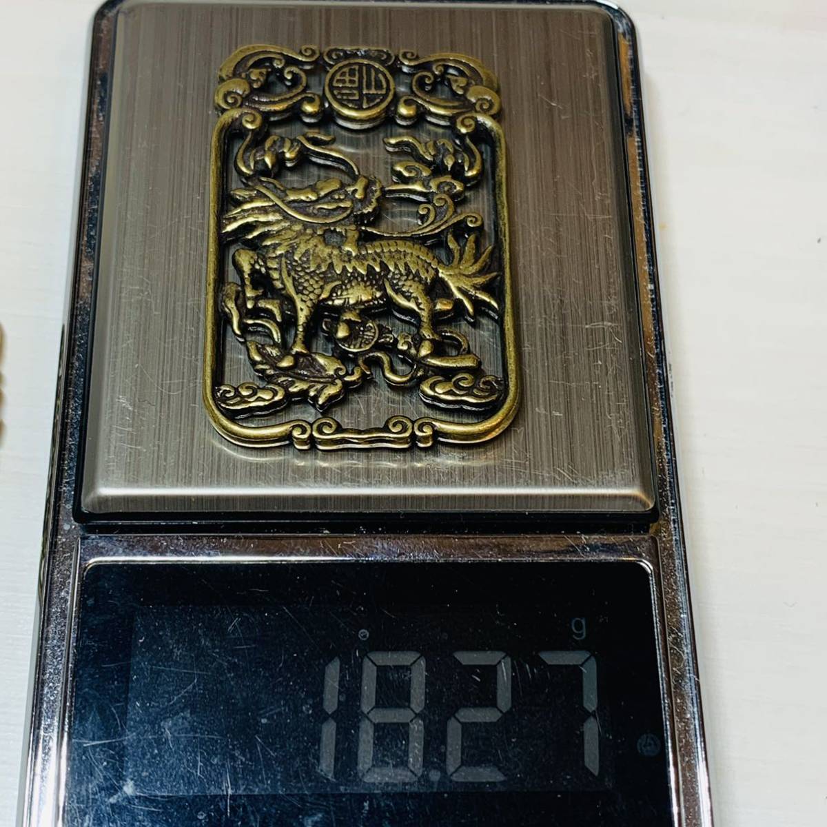 WX660中国文化 ミニ龍 辟邪 古美術 古銅 工芸品 開運 風水の置物 外国硬貨 海外記念メダル硬貨 重さ約18g_画像10