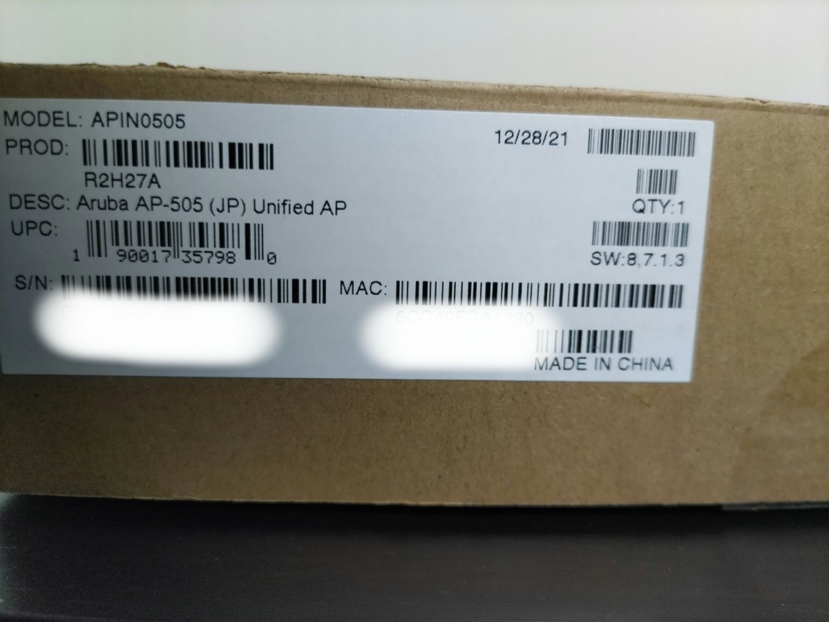 ハイクオリティ Wi-Fiルータ Aruba AP505 R2H27A aob.adv.br