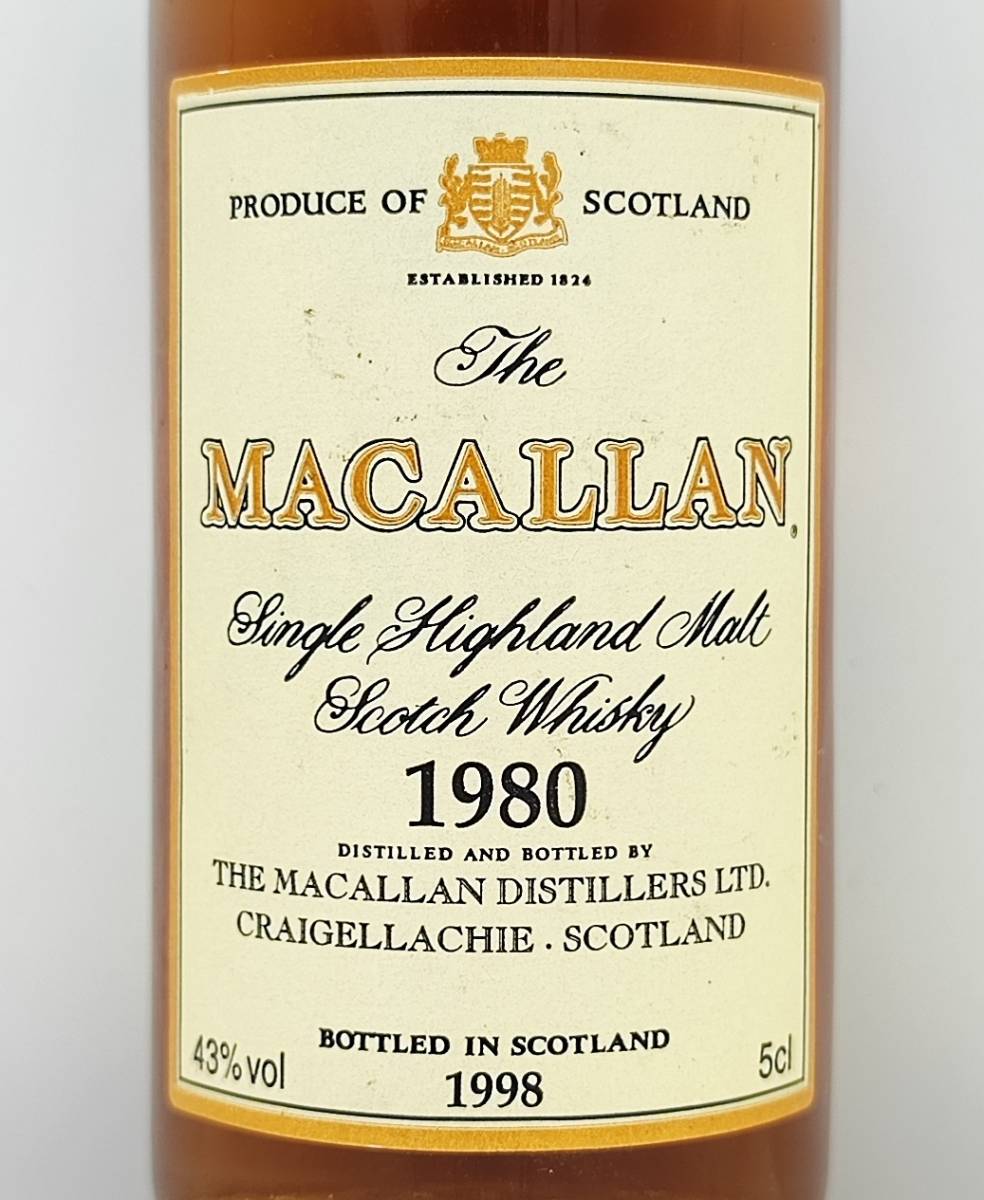 【全国送料無料】ザ マッカラン 18年 1980　43度　50ml【The MACALLAN Single Highland Malt Scotch Whisky 1980-1998】_画像8