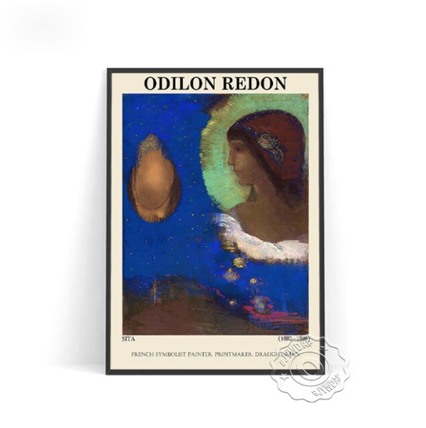 G2805 オディロン・ルドン Odilon Redon キャンバスアートポスター 50×70cm イラスト インテリア 雑貨 海外製 枠なし A_画像1
