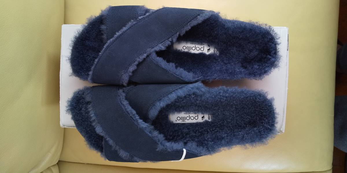 * new goods unused BIRKENSTOCK Birkenstock DAYTONA NAVY #1014843 lady's room sandals part shop shoes US L7 24.5cm *