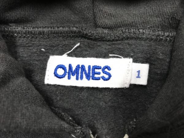 オムネス OMNES スウェット ジップアップパーカー ラグランスリーブ 裏起毛 アメカジ シンプル ベーシック メンズ S チャコールグレー_画像2