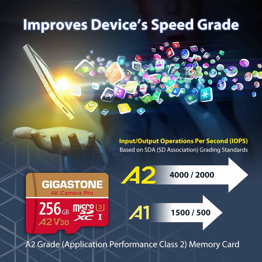 送料無料★Gigastone256GBイクロSDカード A2 V30 Ultra HD 4K SDXC UHS-I U3 C10_画像3