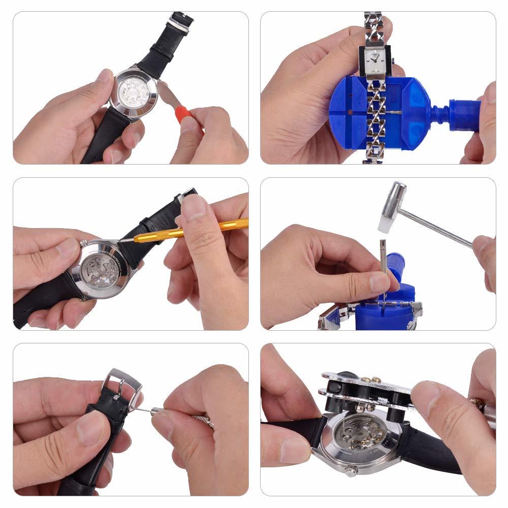 送料無料★HUICO 時計工具 時計修理 時計工具 こま詰め キット 149点セット 腕時計修理工具セット_画像3