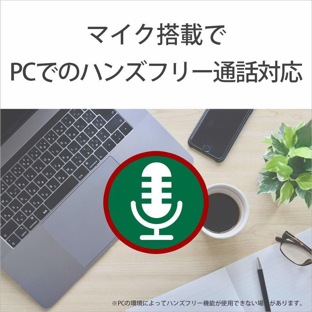 送料無料★ソニー ワイヤレスイヤホン Bluetooth対応/最大15時間連続再生/マイク付き フラットケーブル (ゴールド)_画像3