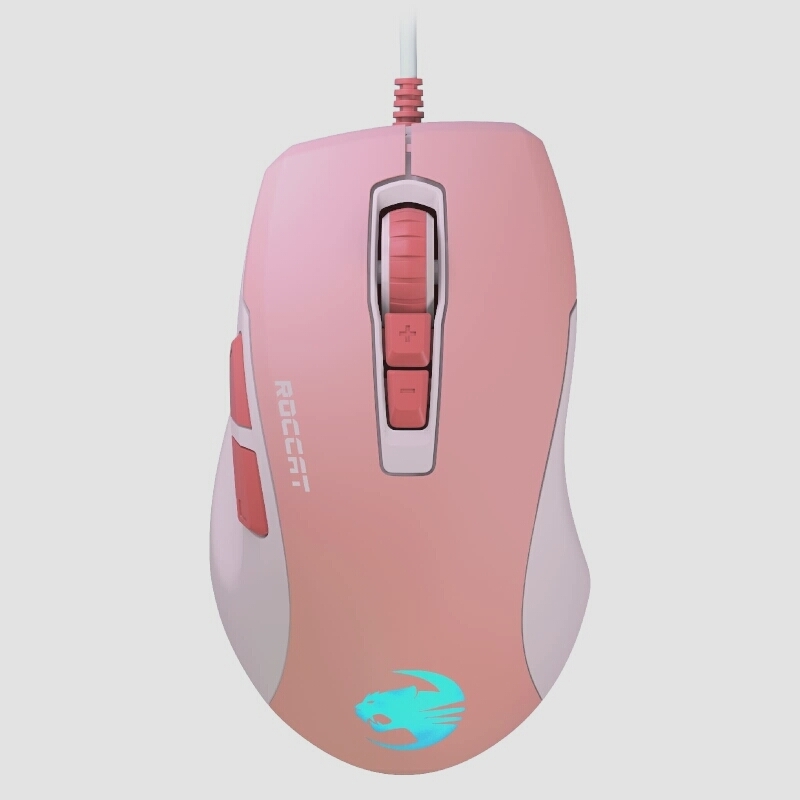  free shipping *ROCCATge-ming mouse Kone Pure Ultra wire PVC coral Bloom ( pink )