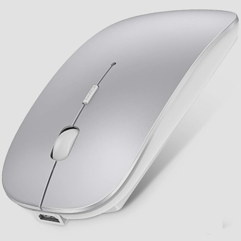 送料無料★ワイヤレスマウス Bluetooth マウス 超薄型 充電式 省エネルギー 2.4GHz 3DPIモード(シルバー)_画像1