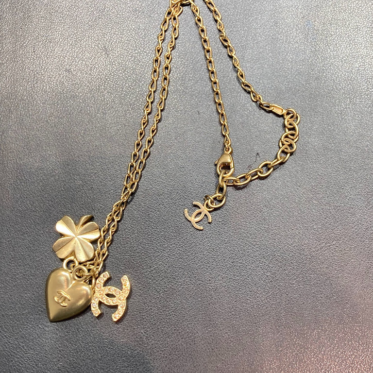 CHANEL シャネル ココ ハート チャーム ゴールド ネックレス