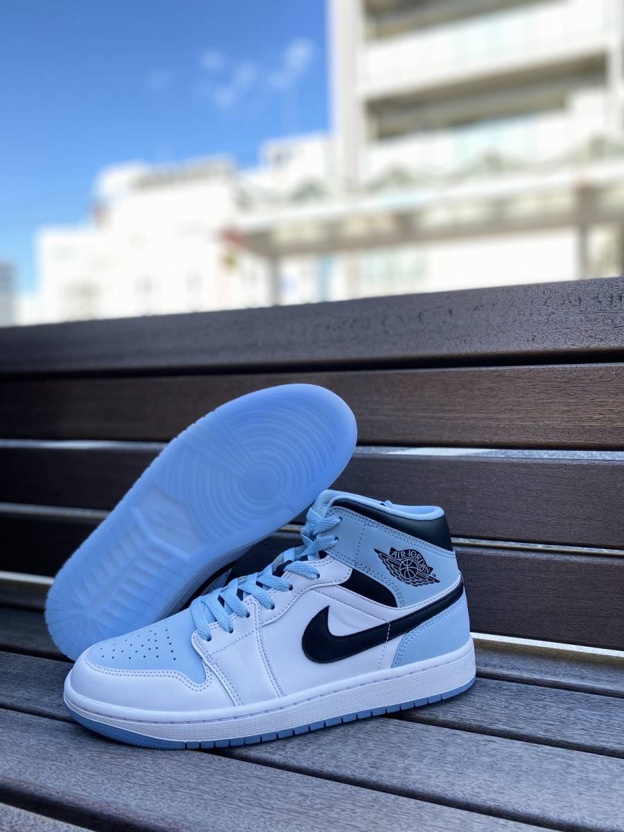 正規品【us9.5】 NIKE ナイキ AIR JORDAN1 エアジョーダン1 パステル アイスブルー 水色 UNC ノースカロライナ 27.5cm (AJ100)_画像1