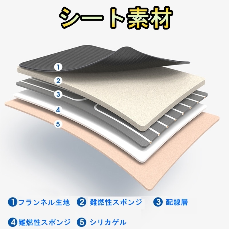 シートヒーター 車 ホットシートカバー bB NCP30 QNC2 温度調整可能 2席セット トヨタ 選べる3色 KARCLE A_画像10