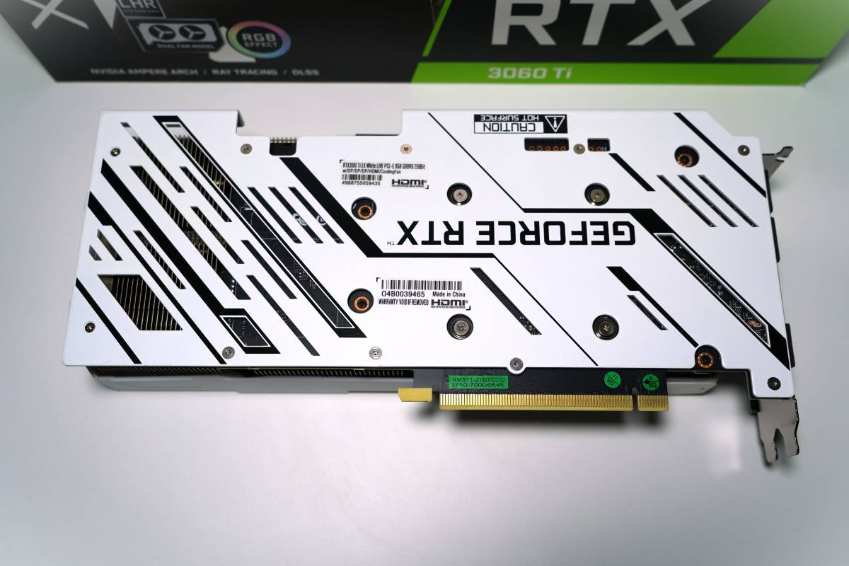 ジャンク扱い GEFORCE 玄人志向 GALAKURO GK-RTX3060Ti-E8GB WHITE LHR