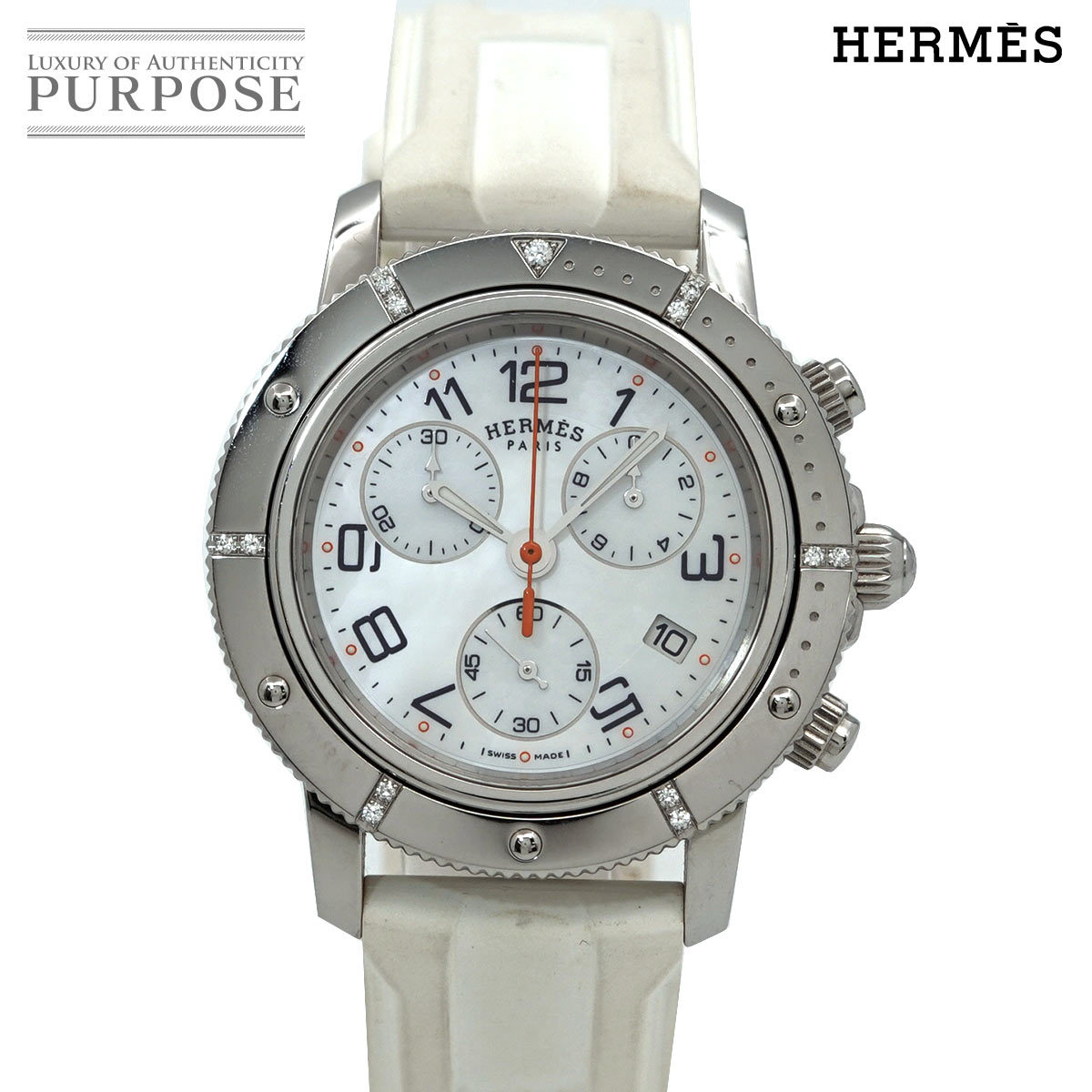 エルメス HERMES クリッパーダイバー クロノグラフ CP2 430 ダイヤ