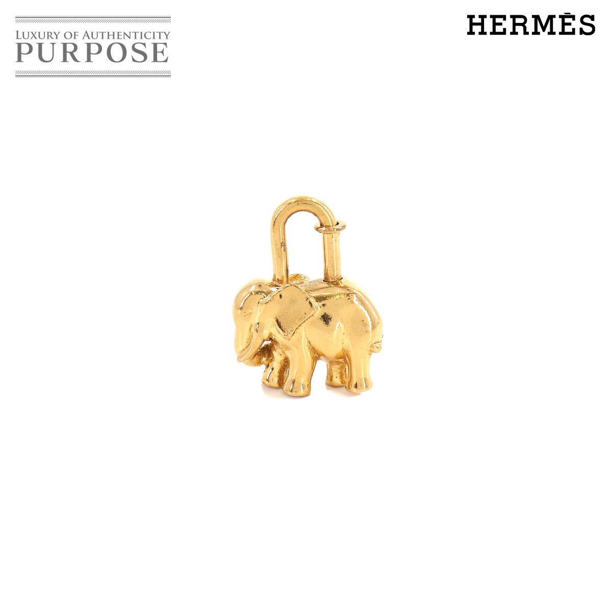 HERMES エルメス ゾウ 象 シルバー 銀 カデナ チャーム -