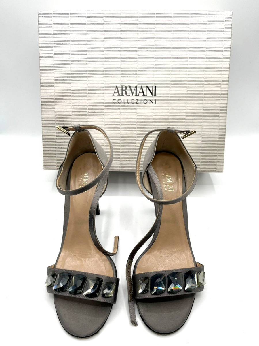 超美品 GIORGIO ARMANI サンダル ウッドソール 編み込み - 靴