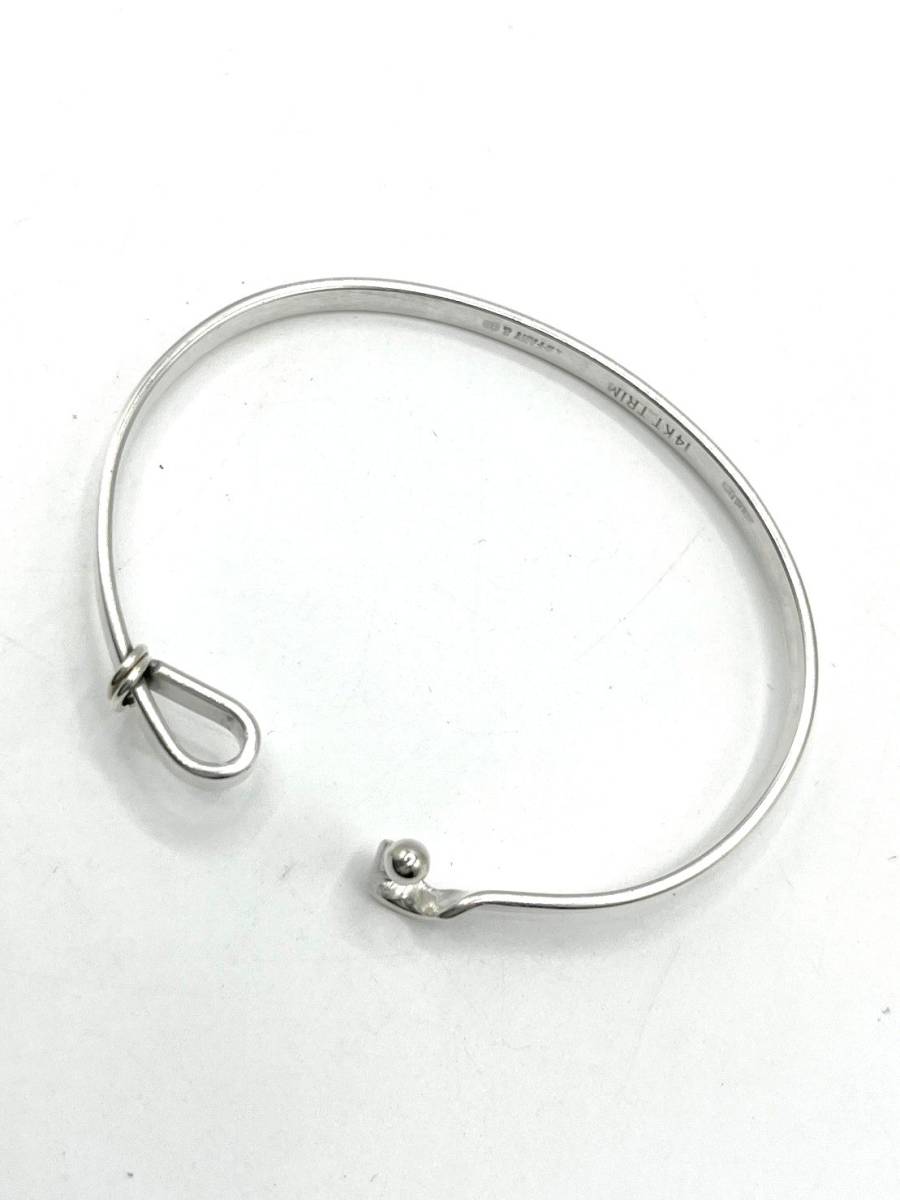Tiffany & Co. ティファニー フック&アイ シルバー925 K14 レディース ブレスレット 13.17g 内径:17.5