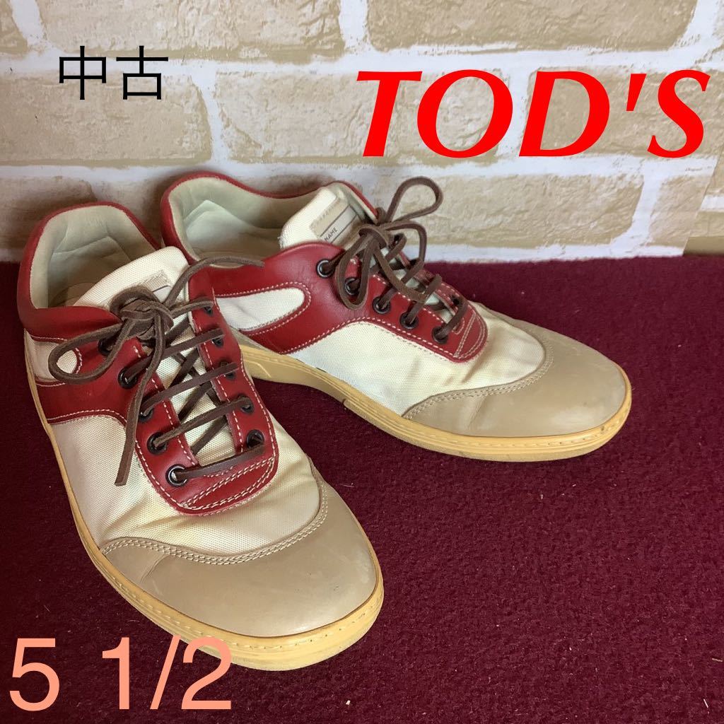 最新情報 【売り切り!送料無料!】A-309 TOD'S!スニーカー!5 1/2 !レッド!赤!ベージュ!レトロ!イタリア製!おしゃれ!アティーク!古着!貴重!中古! 女性用 最新情報 【売り切り!送料無料!】A-309 TOD'S!スニーカー!5 1/2 !レッド!赤!ベージュ!レトロ!イタリア製!おしゃれ!アティーク!古着!貴重!中古! 女性用