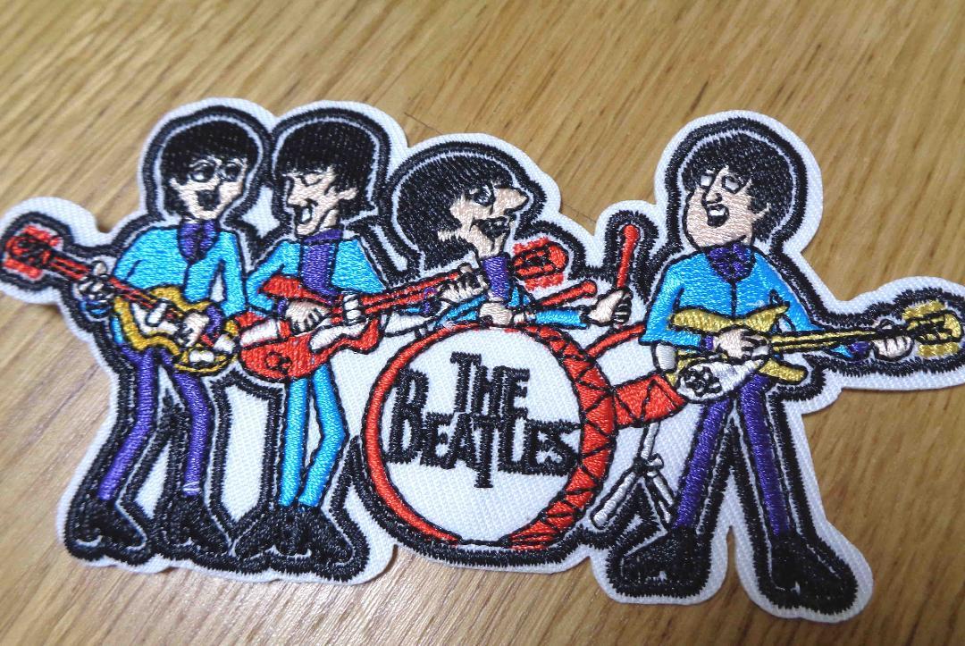 UK４人組◎新品ビートルズThe Beatles刺繍ワッペン（パッチ）■イギリス　ミュージック音楽ミュージシャン楽器　仲間アーティスト◇激シブ